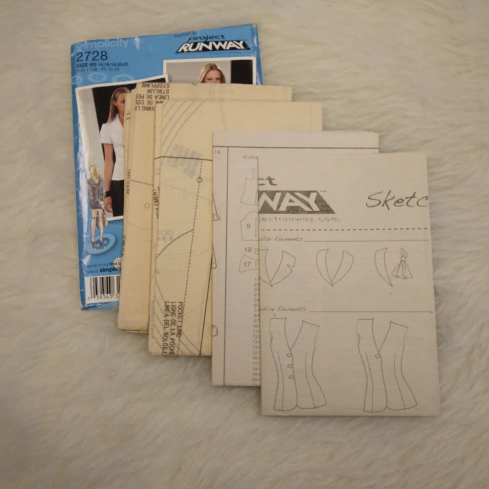 SIMPLICITY 2728 Sz 14-22 Misses Project Runway Jacket in 8 Variations